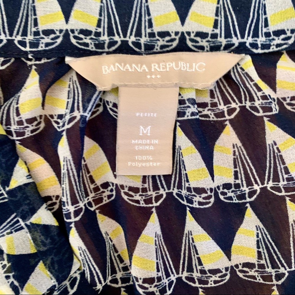 Banana Republic Sailboat Blouse sz MP - Picture 4 of 4